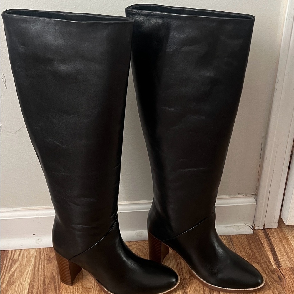Banana Republic Black Tall Leather Boots
